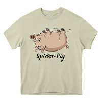 Mossy Spider Pig Heavy Core Tee - DesigneFamous