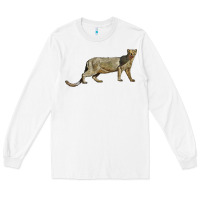 White Jaguarundi Long Sleeve Tee - LillyAllenDesigns