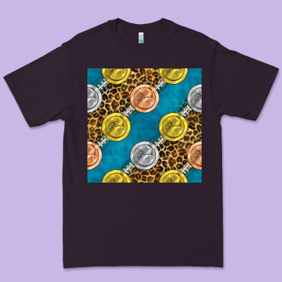 American Football Medal With Leopard Premium Tee Designed By Bundleandbundleshop