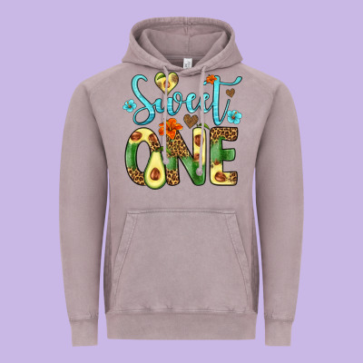 Sweet One Avocado Vintage Hoodie Designed By Artiststas