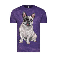 White Black French Bulldog Vintage Tee | Teevron