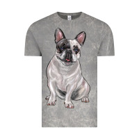Cloud Rock white black french bulldog Vintage Tee - LillyAllenDesigns