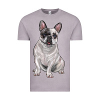 Vintage Zinc white black french bulldog Vintage Tee - LillyAllenDesigns