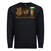 Black peace love coffee Premium Sweatshirt - Jasminsmagicworld