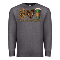 Charcoal Heather peace love coffee Premium Sweatshirt - Jasminsmagicworld