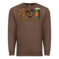 Chestnut peace love coffee Premium Sweatshirt - Jasminsmagicworld