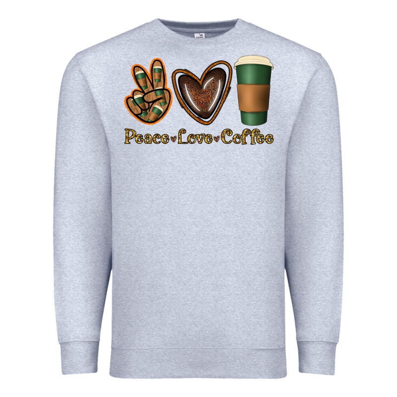 Peace Love Coffee Premium Sweatshirt by Jasminsmagicworld | Teevron