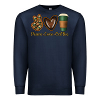 Navy peace love coffee Premium Sweatshirt - Jasminsmagicworld
