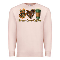 Pale Pink peace love coffee Premium Sweatshirt - Jasminsmagicworld