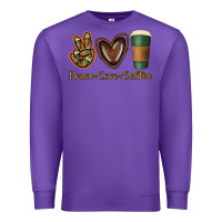 Purple peace love coffee Premium Sweatshirt - Jasminsmagicworld