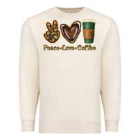 Sandshell peace love coffee Premium Sweatshirt - Jasminsmagicworld