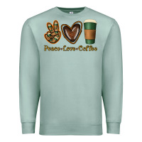 Seafoam peace love coffee Premium Sweatshirt - Jasminsmagicworld