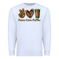 White peace love coffee Premium Sweatshirt - Jasminsmagicworld