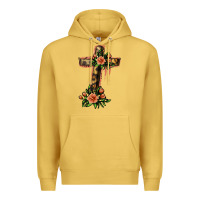 Antique Gold Flower Cross Premium Hoodie - Jasminsmagicworld