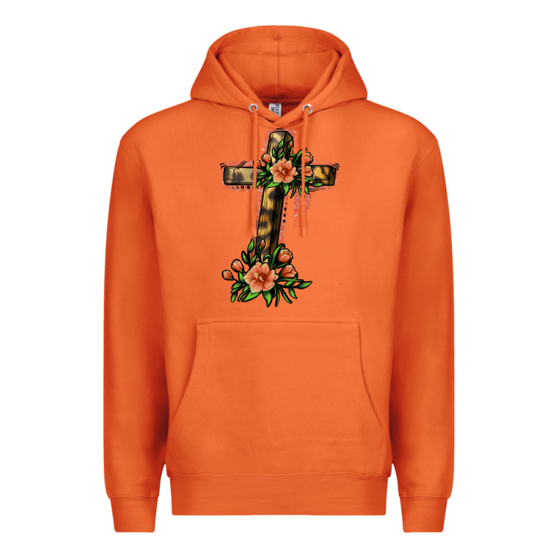 Flower Cross Premium Hoodie by Jasminsmagicworld | Teevron