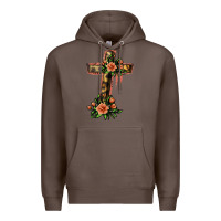 Coffee Flower Cross Premium Hoodie - Jasminsmagicworld