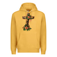 Mustard Flower Cross Premium Hoodie - Jasminsmagicworld