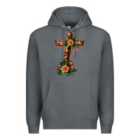 Rock Flower Cross Premium Hoodie - Jasminsmagicworld
