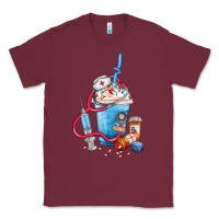 Burgundy Nurse frappe coffee Classic Tee - FaDigitalArtStudio