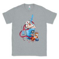 Heather Grey Nurse frappe coffee Classic Tee - FaDigitalArtStudio