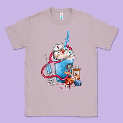 Nurse Frappe Coffee Classic Tee Designed By Fadigitalartstudio