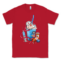 Red Nurse frappe coffee Classic Tee - FaDigitalArtStudio