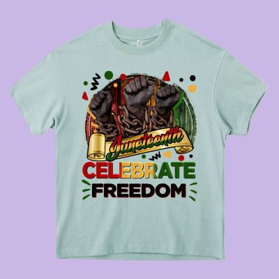 Juneteenth Celebrate Freedom Heavy Core Tee Designed By Fadigitalartstudio