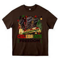 Chocolate Brown Juneteenth celebrate freedom Heavy Core Tee - FaDigitalArtStudio