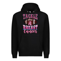 Black tackle breast cancer Premium Hoodie - BarkalooDesign