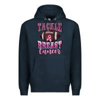 Navy tackle breast cancer Premium Hoodie - BarkalooDesign