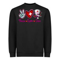 Black Peace Love Cna Heavyweight Sweatshirt - RanaPortraitStore