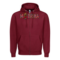 Burgundy madrina lady of guadalupe Zipper Hoodie - Jasminsmagicworld