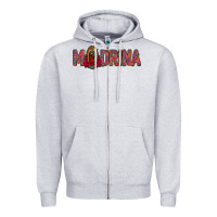 Heather Grey madrina lady of guadalupe Zipper Hoodie - Jasminsmagicworld