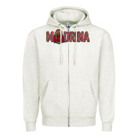 Oatmeal Heather madrina lady of guadalupe Zipper Hoodie - Jasminsmagicworld