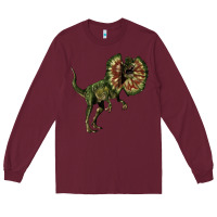 Burgundy Dilophosaurus Long Sleeve Tee - LillyAllenDesigns