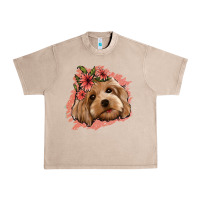 French Oak cockapoo floral pink glitter Urban Heavy Tee - Jasminsmagicworld