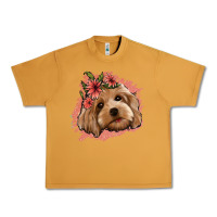 Peanut Butter cockapoo floral pink glitter Urban Heavy Tee - Jasminsmagicworld