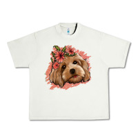 Pistachio cockapoo floral pink glitter Urban Heavy Tee - Jasminsmagicworld