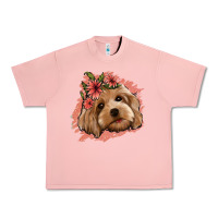 Salmon cockapoo floral pink glitter Urban Heavy Tee - Jasminsmagicworld