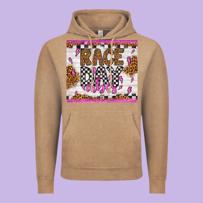 Race Day Vibes Vintage Hoodie Designed By Artiststas