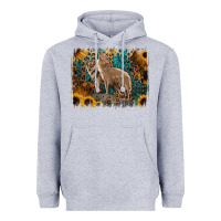 Heather Grey Western Wolves Heavyweight Hoodie - Jasminsmagicworld