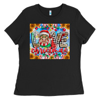 Black Love Christmas highland cow Ladies Tee - CowhideDigitalArt
