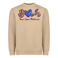 Mushroom Peace Love Motocross Heavyweight Sweatshirt - RanaPortraitStore