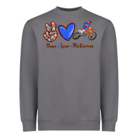 Storm Peace Love Motocross Heavyweight Sweatshirt - RanaPortraitStore