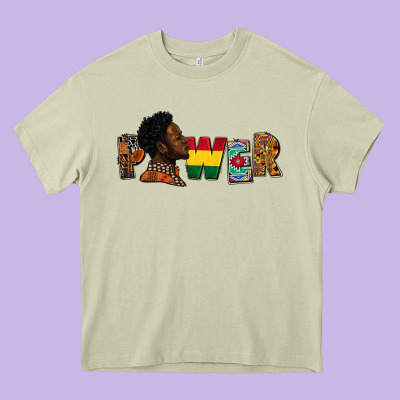 Power Juneteenth Heavy Core Tee Designed By Fadigitalartstudio