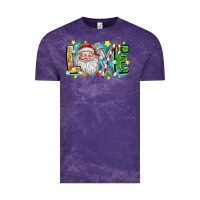 Cloud Purple Love Santa Vintage Tee - CowhideDigitalArt