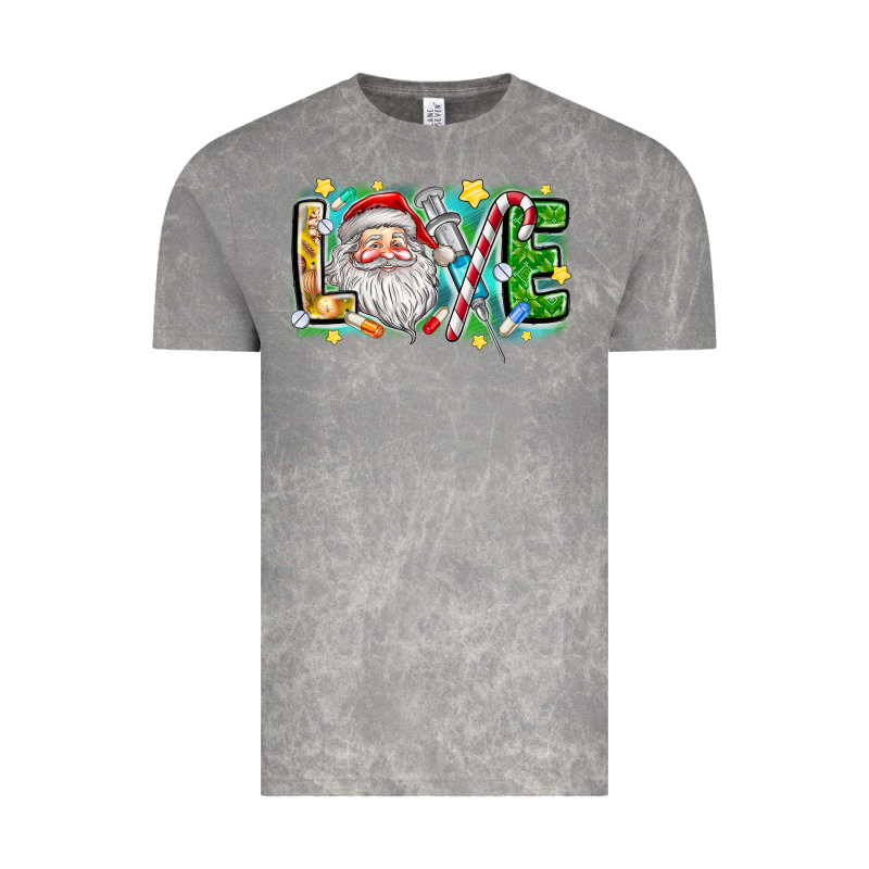 Love Santa Vintage Tee by CowhideDigitalArt | Teevron
