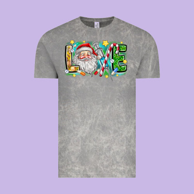 Love Santa Vintage Tee Designed By Cowhidedigitalart