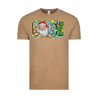 Vintage Coffee Love Santa Vintage Tee - CowhideDigitalArt