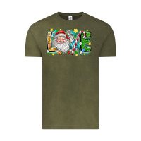 Vintage Olive Love Santa Vintage Tee - CowhideDigitalArt